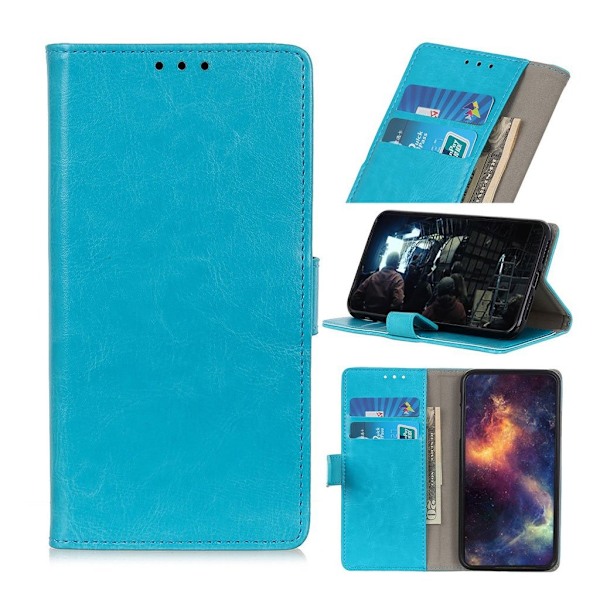 Hullu hevonen Nokia 1 Plus nahkakotelo - Sininen Blue