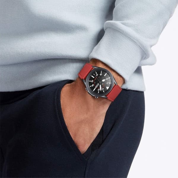 Ticwatch GTX / Pro urrem i ekte skinn med tekstur - Grå Silver grey