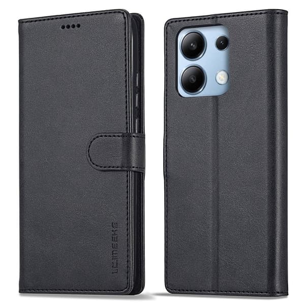 LC.IMEEKE Xiaomi Redmi Note 13 5G  flip case - Musta Black