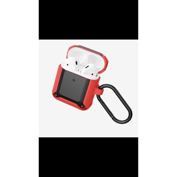 Airpods hybrid-etui - Sort / Rød Red