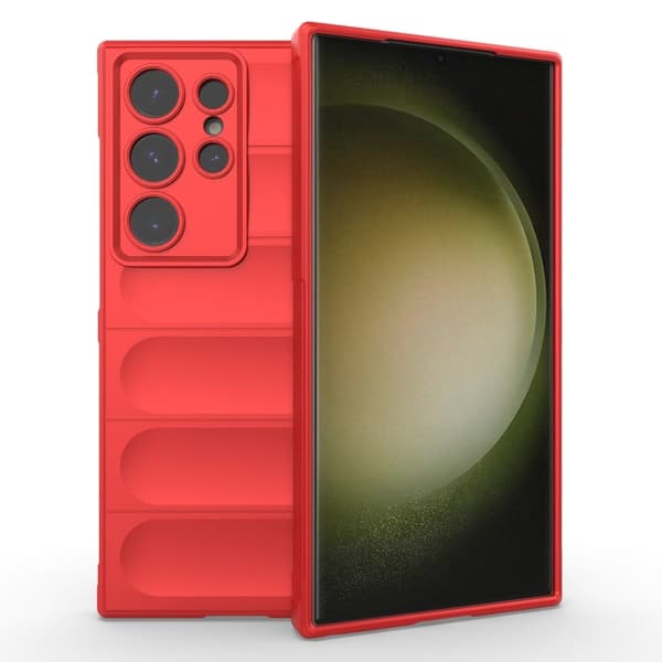 Blødt grebsformet Samsung Galaxy S24 Ultra cover - Rød Red