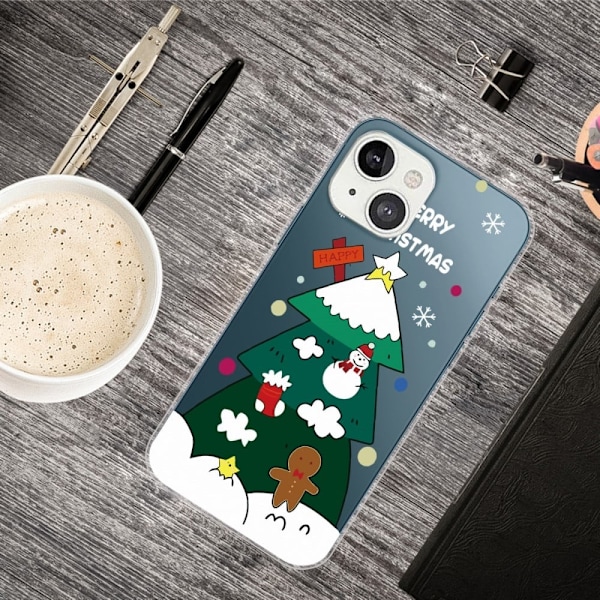 Julfodral till iPhone 14 Plus - Julgran Grön