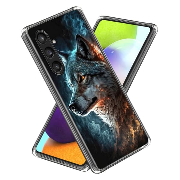 Deco Samsung Galaxy S23 FE skal - Porträtt Av Vild Varg Blå