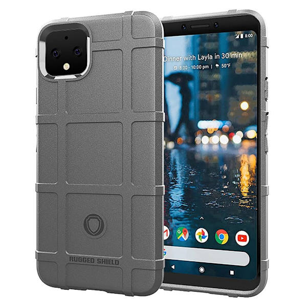 Rugged Shield Google Pixel 4 XL skal - Silver/Grå Silvergrå