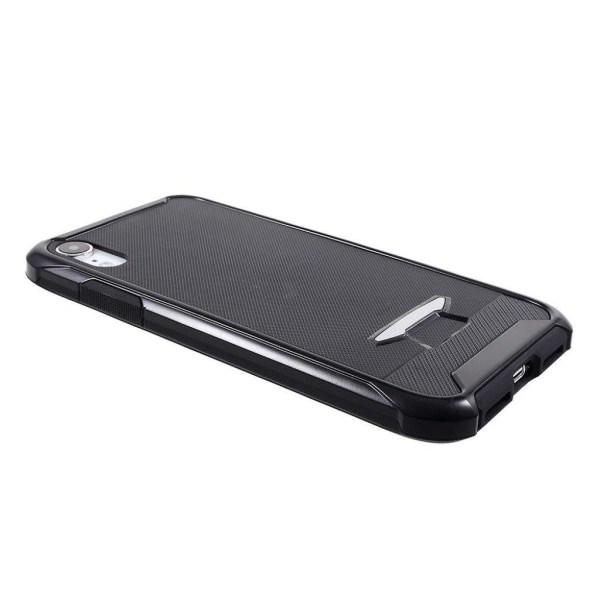 IPhone 9 mobilskal plast silikon kornig textur - Svart Svart