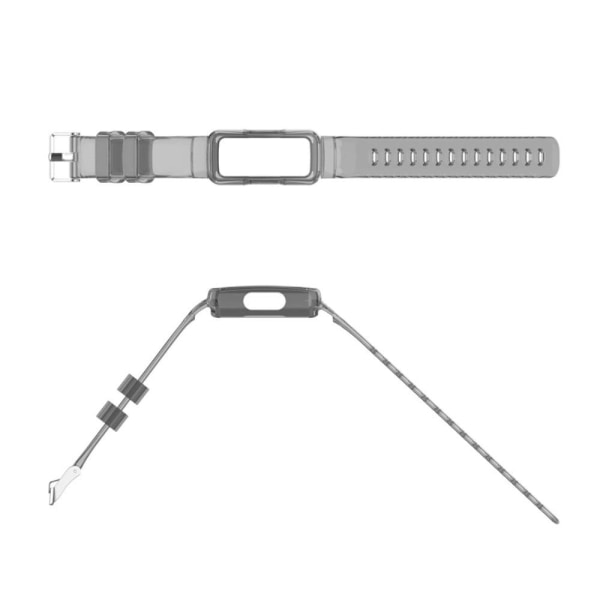 Fitbit Inspire 3 silikoneurrem med cover - Gennemsigtig Sort Black