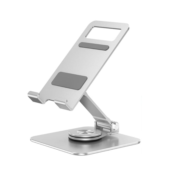Universal rotatable double folding phone and tablet stand - Silv Silver grey