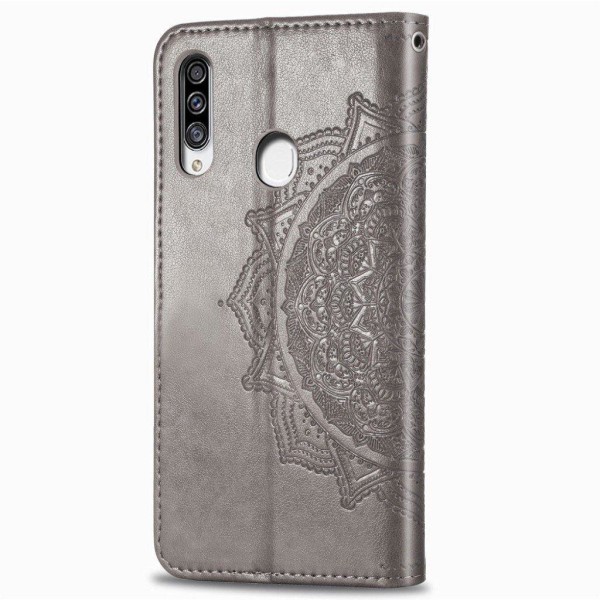 Mandala Samsung Galaxy A20s etui - Grå Silver grey