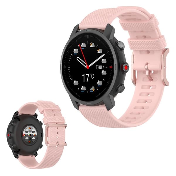 Silicone etched pattern watch band for Polar watch - Pink Rosa