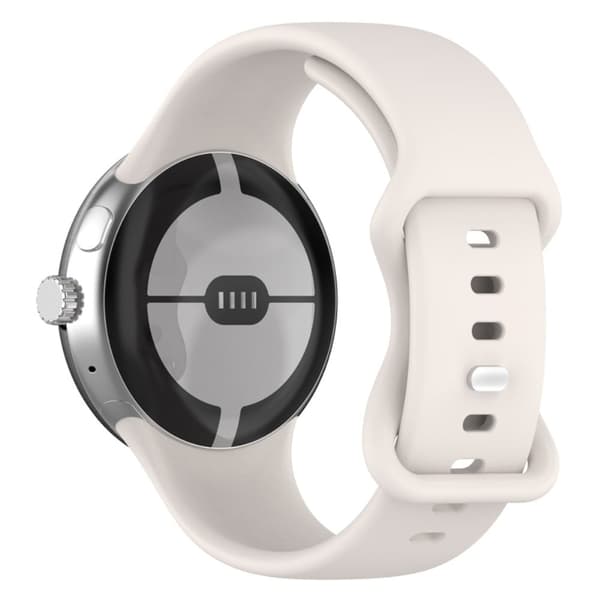 Google Pixel Watch klockarmband i silikon - Officiell Vit Vit