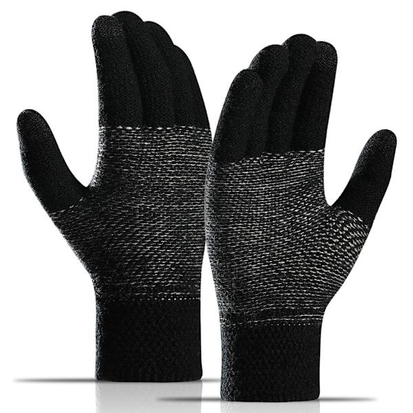 WM Touchscreen strikhandsker - Sort Black