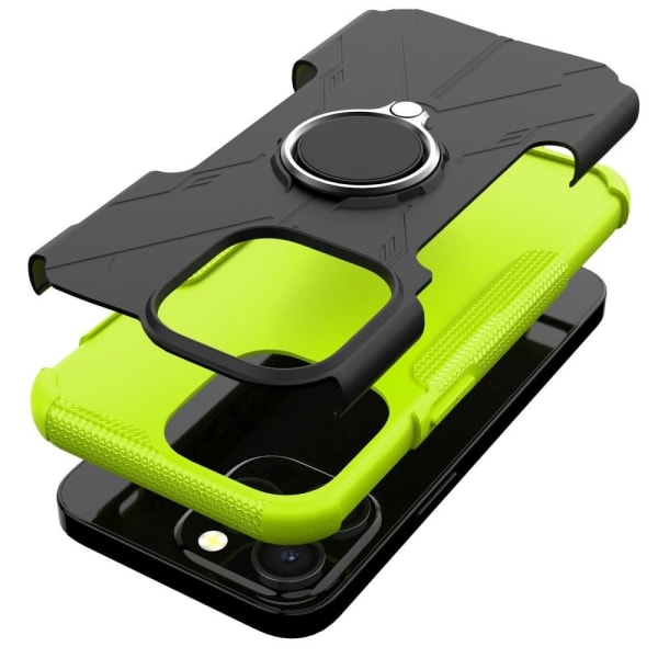 iPhone 13 Pro Max 6,7 tommer Ring Kickstand Design Bumpresistent Green