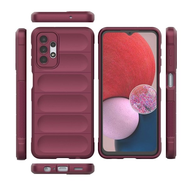 Pehmeä kahva muotoiltu kuori Samsung Galaxy A13 4G - Viininpunainen Red
