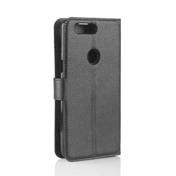 OnePlus 5T Etui med litchi tekstur - Sort Black