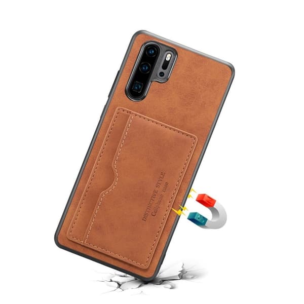 Huawei P30 Pro lær belagt deksel - Brown Brown