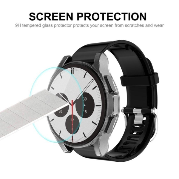 ENKAY Samsung Galaxy Watch 4 Classic (46mm) TPU-cover + skærmbeskyttelse af hærdet glas Transparent