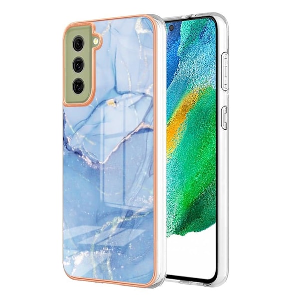 Marmormotiv Samsung Galaxy S21 FE skal - Blå Blå