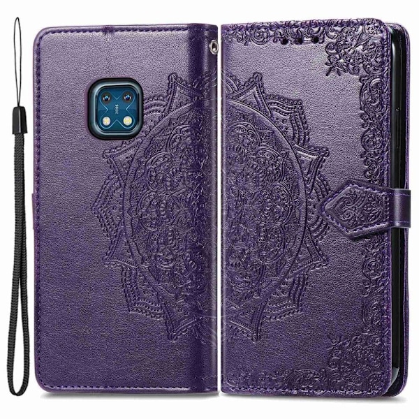 Mandala läder Nokia XR20 fodral - Lila Lila