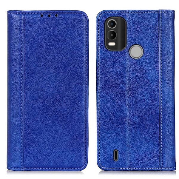 Aito nahkakotelo magneettisuljuksella Nokia C21 Plus - Sininen Blue