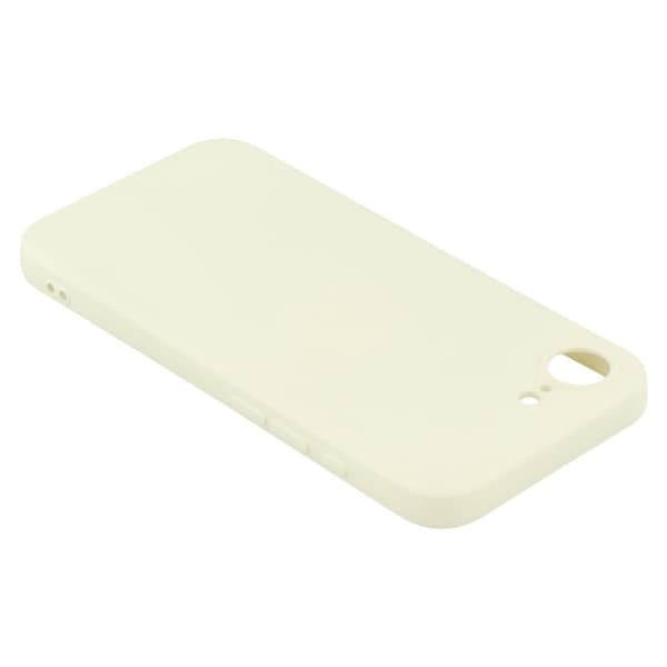iPhone 16e Fodral Flexibel baksida Mjuk Anti-rep Fiberfoder Telefonskal - Vit Vit