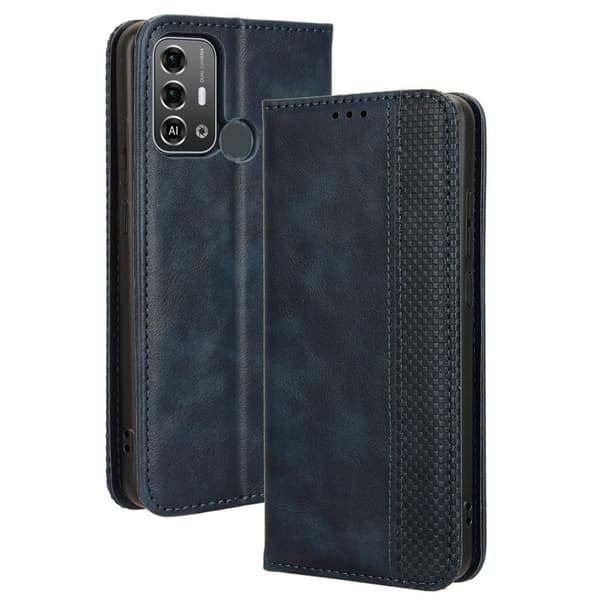 Bofink Vintage ZTE Blade A53 lærveske - Blå Blue
