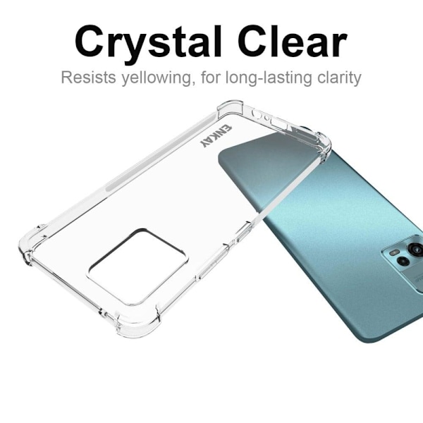 ENKAY genomskinligt droppsäkert fodral för Motorola Moto G72 Transparent