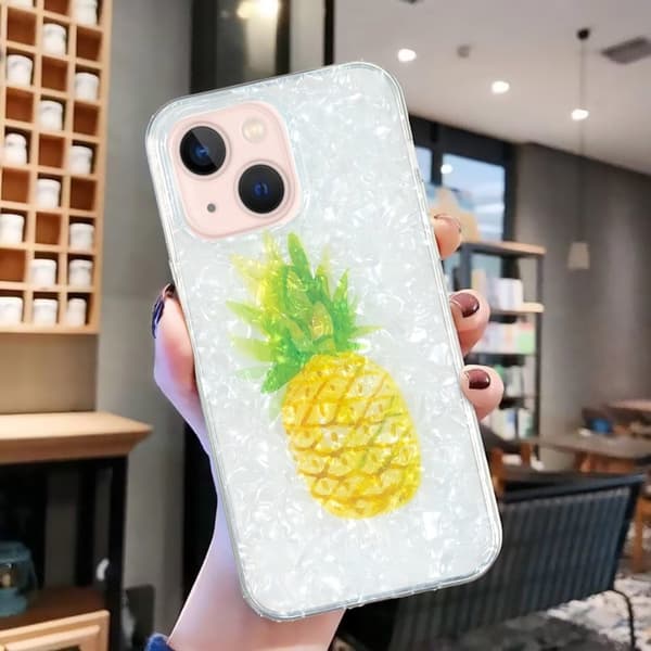 Marble iPhone 15 Plus Suojakotelo - PineApple Yellow