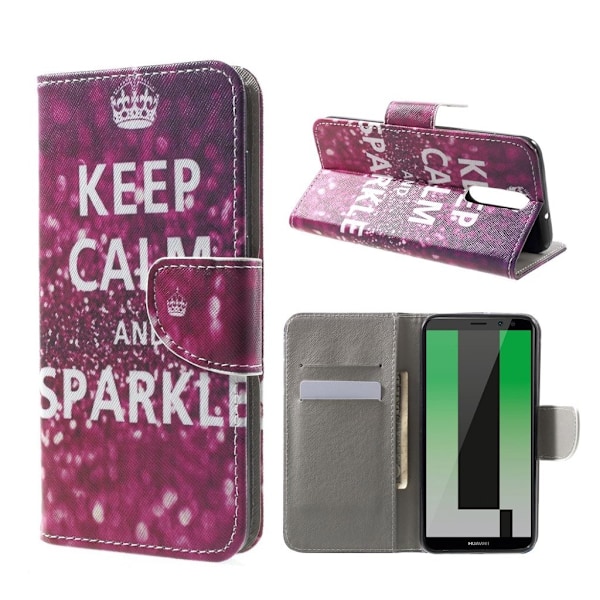 Huawei Mate 10 Lite Etui med et smuk print - Keep calm logo Multicolor