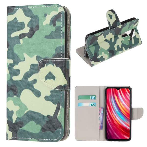 Wonderland Xiaomi Redmi Note 8 Pro flip-etui - Kamuflasjemønster Multicolor