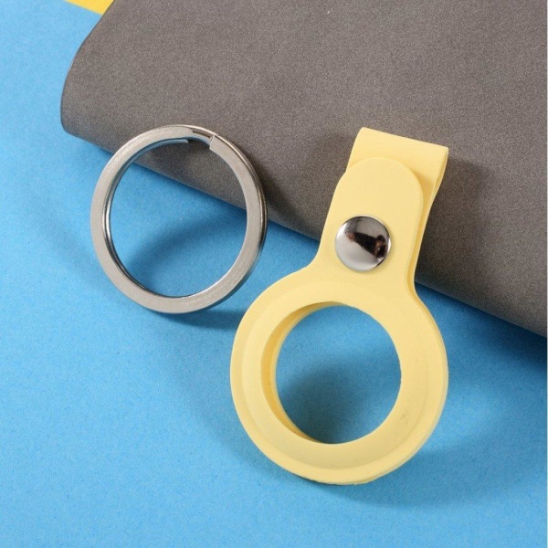 AirTags silicone buckled closure cover - Light Yellow Gul