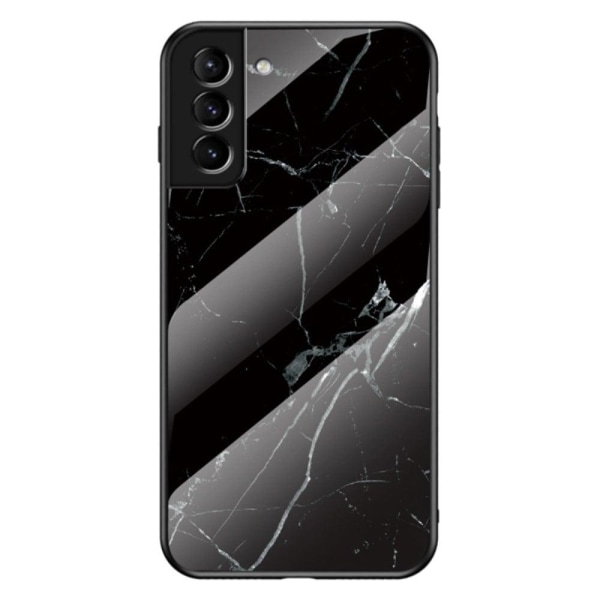 Fantasy Marble Samsung Galaxy S22 Plus Suojakuori - Musta Marble Black