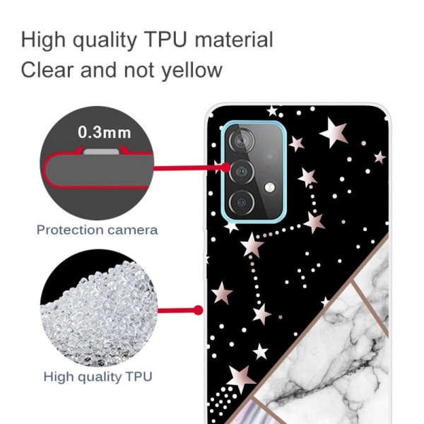 Marble design Samsung Galaxy A23 cover - Konstellation Marmor Flise Multicolor