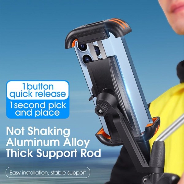Bicycle / Motorcycle phone mount holder - Handlebar Mount / Blac Black
