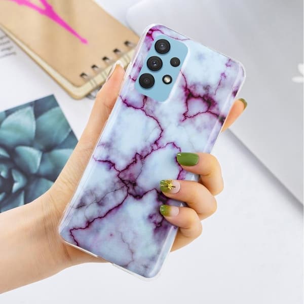 Marmormotiv Samsung Galaxy A32 5G skal - Ådrig Rosa Marmor multifärg