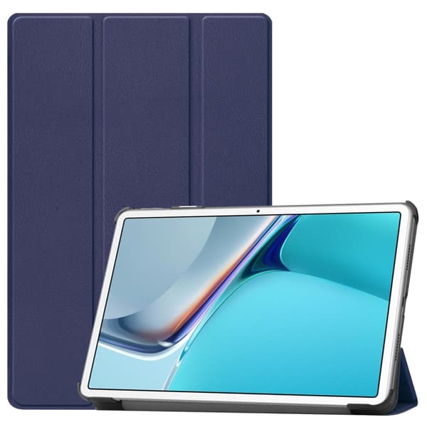 Huawei MatePad 11 (2021) trefoldig flip-etui i PU-lær - Blå Blue