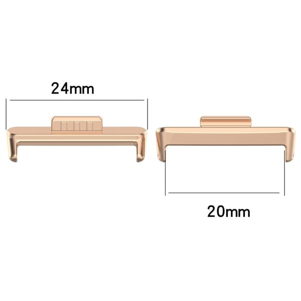 1 Pair Huawei Watch Fit 3 Watch Strap Metal Connector 20mm Wrist band Adapter Silvergrå