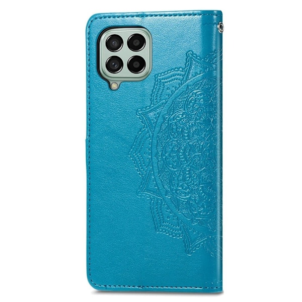 Mandala läder Samsung Galaxy M53 5G fodral - Blå Blå