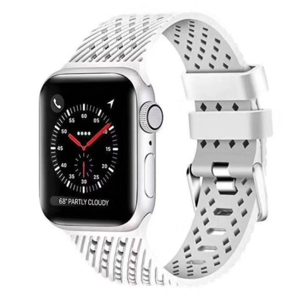 Apple Watch Series 5 44mm viileä silikoninen ranneke - Valkoinen White