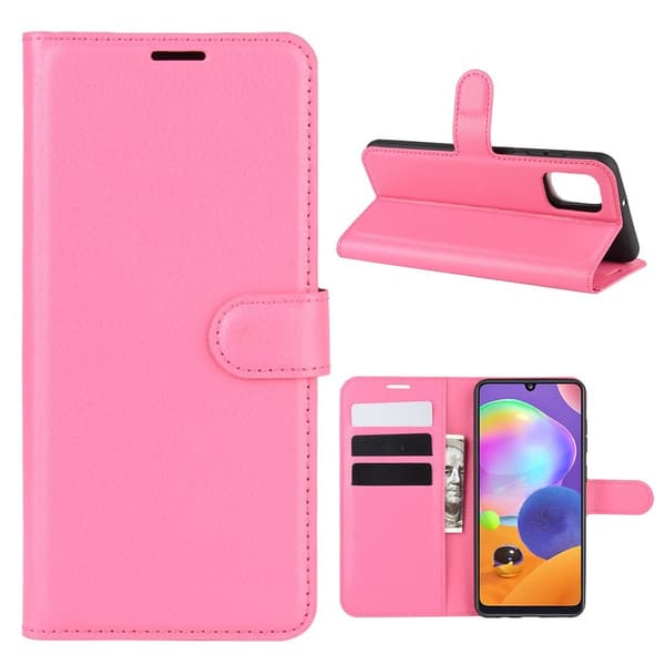 Klassisk Samsung Galaxy A31 flip etui - Rose Pink