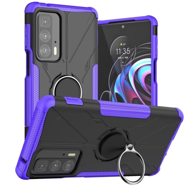 Kickstand cover med magnetisk plade til Motorola Edge 20 Pro - L Purple