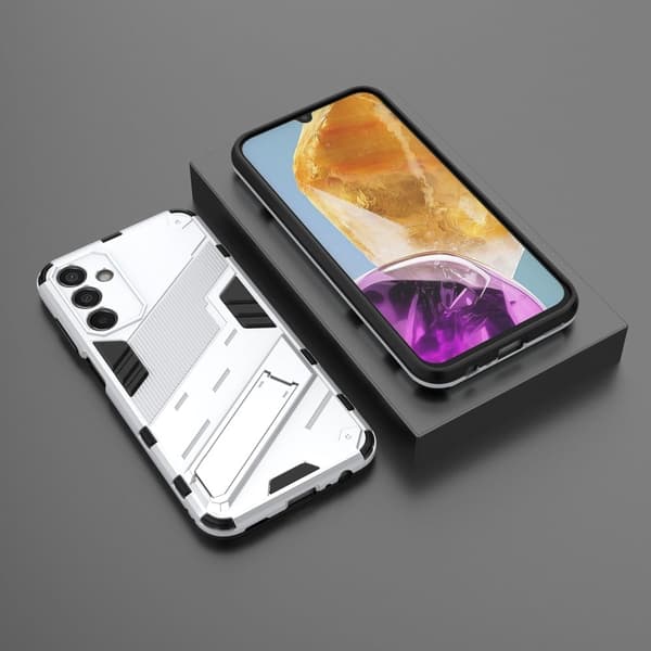 Stötsäkert Samsung Galaxy M15 skal med modernt utseende - Vit Vit