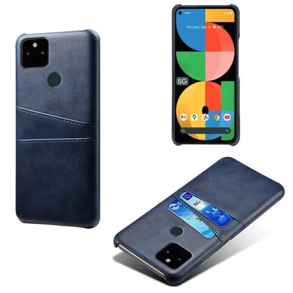 Google Pixel 5a skal med korthållare - Blå Blå