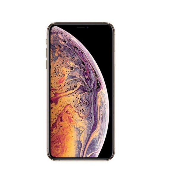 iPhone Xs Max NXE galvanisoitu muovinen ja metallinen karkaistu lasi suojakuori - Punainen Red