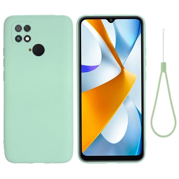 Matt flytende silikondeksel for Xiaomi Poco C40 - Grønn Green