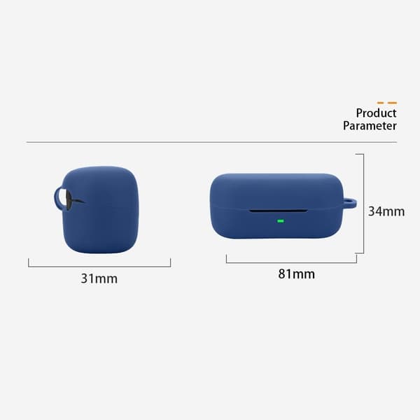 Sony WF-C510 Bluetooth-høretelefonetui Blødt silikonecover med spænde mod tab - Rød Red
