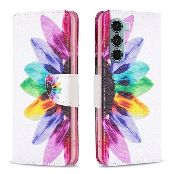 Wonderland Motorola Moto G200 5G / Motorola Edge S30 flip kuoret - Auringonkukka Multicolor