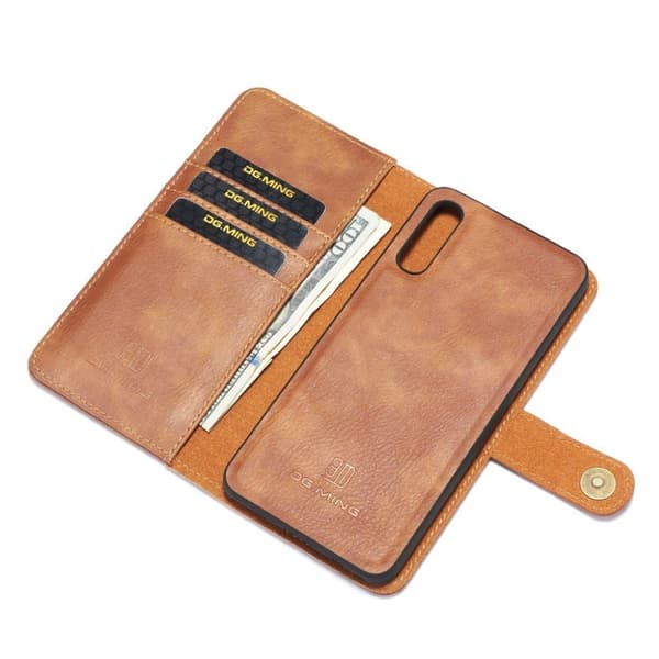 DG.MING Samsung Galaxy A50 2-in-1 Wallet kotelot - Ruskea Brown