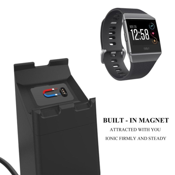 Fitbit Ionic ja älypuhelimille uniikki latausteline Black