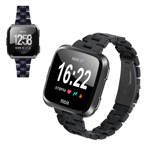 Fitbit Versa 2 / Versa Lite hartsikellon ranneke - Musta Black