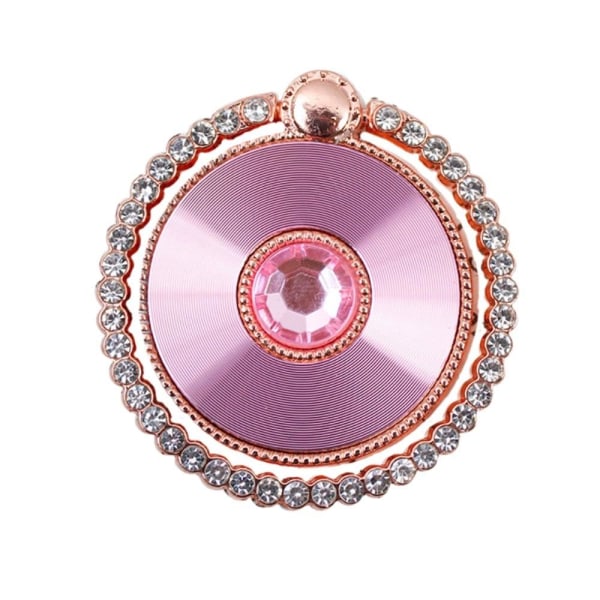 Universal elegant rhinestone décor phone ring holder - Pink Pink
